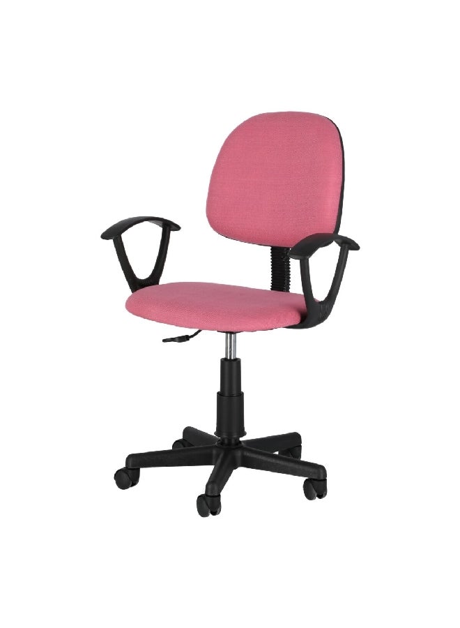 Micasa 5-Wheel Armrest Detail Foam Padded Seat Office Chair Pink and Black 92 x 56 x 60 cm ZY-1008T-PINK - Image 1